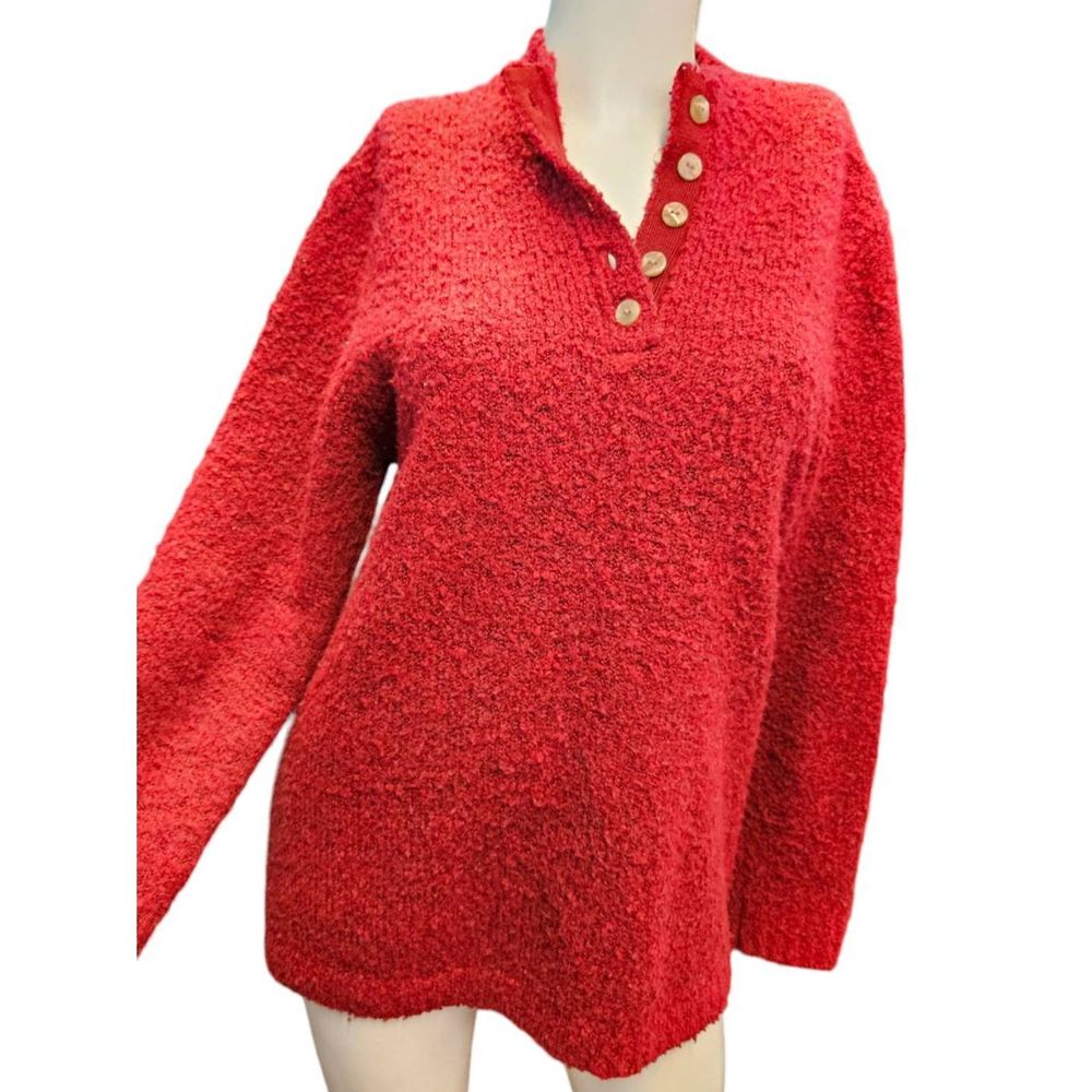 Appleseeds Red Marled Sweater Size Large Womens